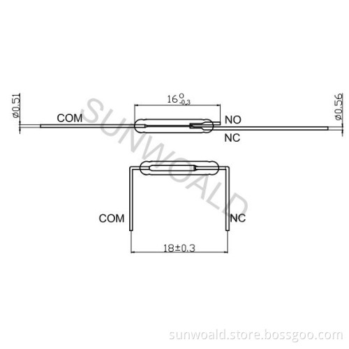 Normally open/closed Magnetic proximity sensor Glass Reed switch NO/ NC